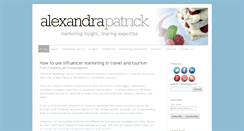 Desktop Screenshot of alexandrapatrickblog.co.uk