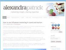 Tablet Screenshot of alexandrapatrickblog.co.uk